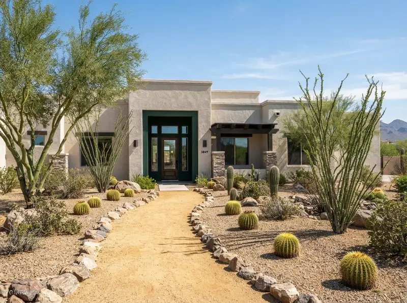 Modern desert landscape in Yuma Modern desert landscape in Yuma