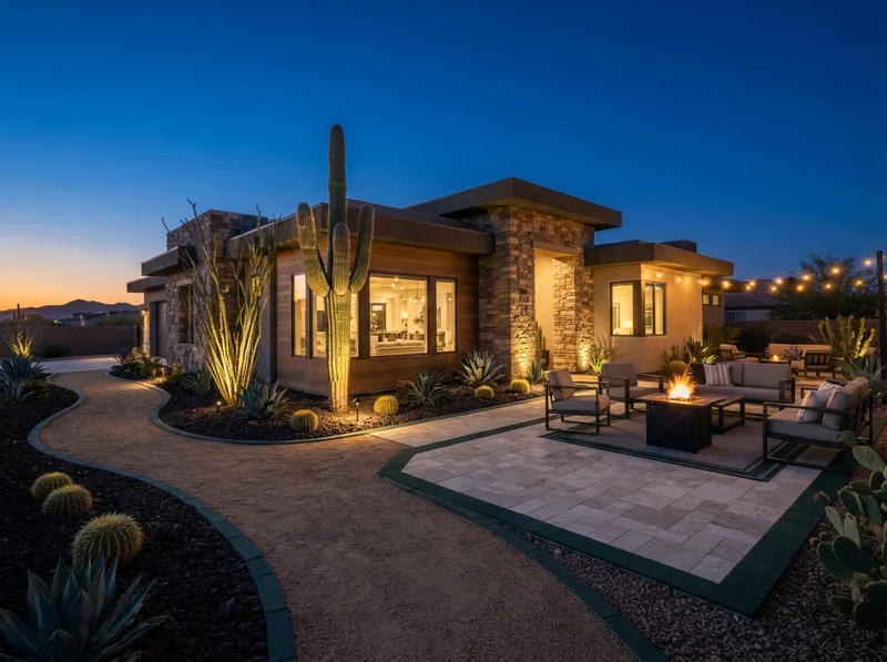 Desert landscape lighting in Yuma Desert landscape lighting in Yuma